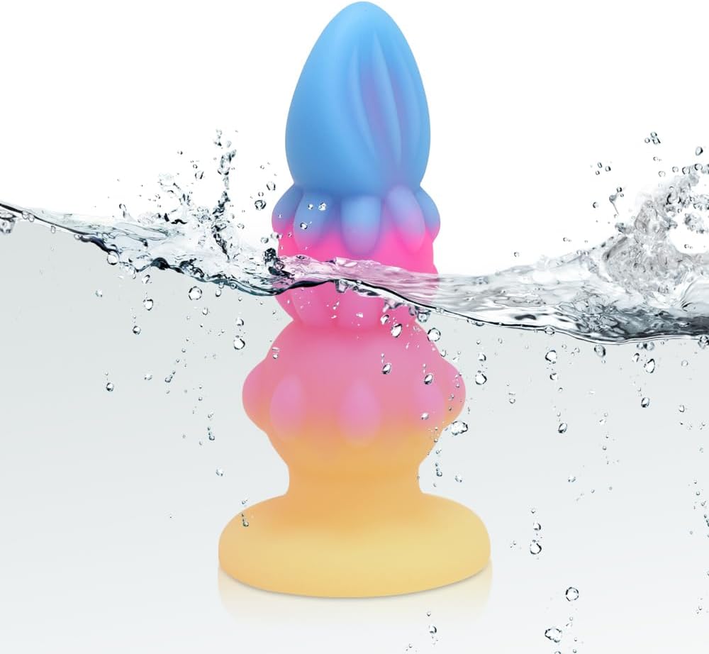 Alien Nation Sprite Silicone Anal Plug - Blue/Pink/Yellow