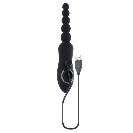 Anal Beads Clitoral Suction Rechargeable Black