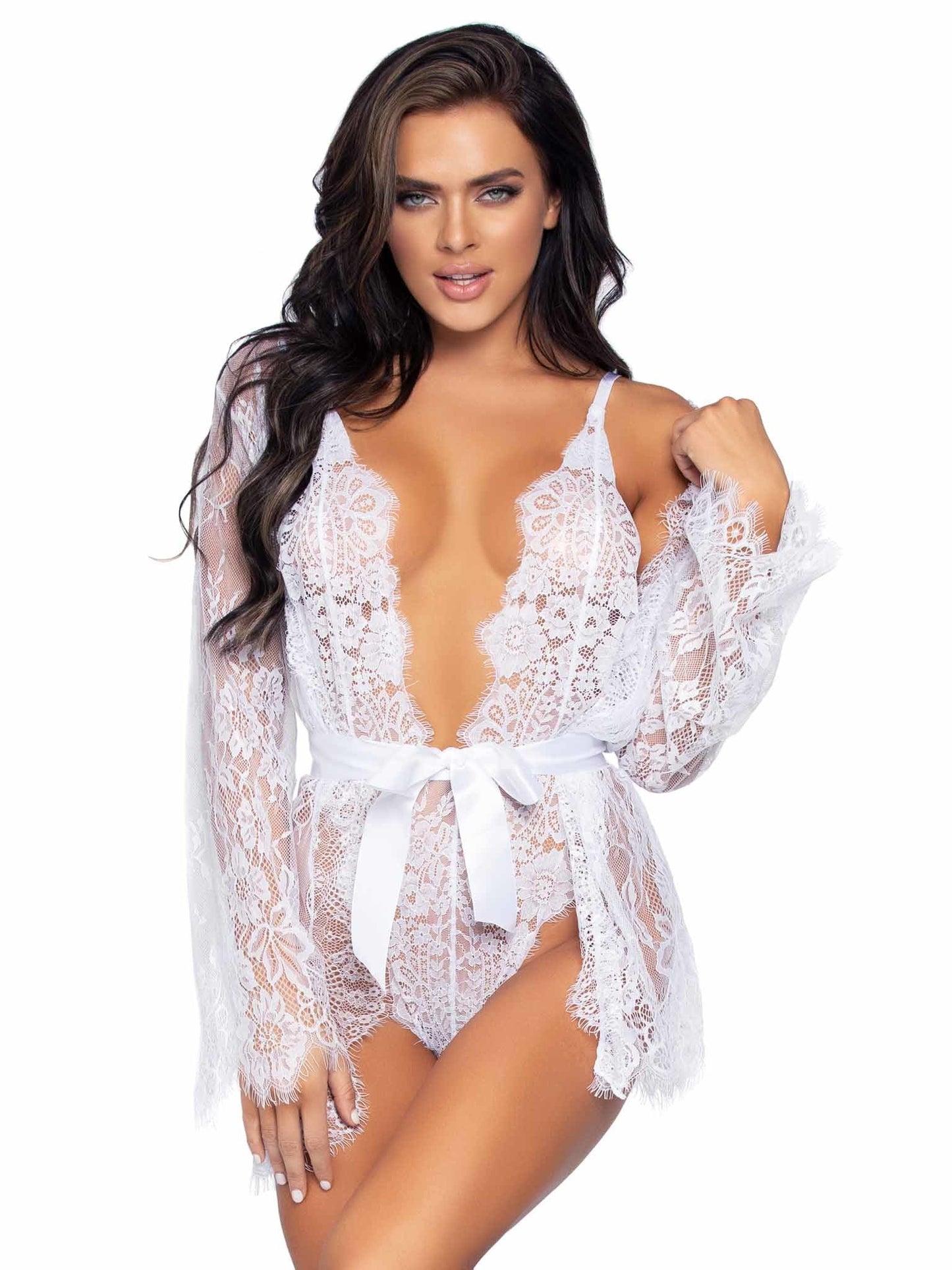 Lace Robe & Teddy