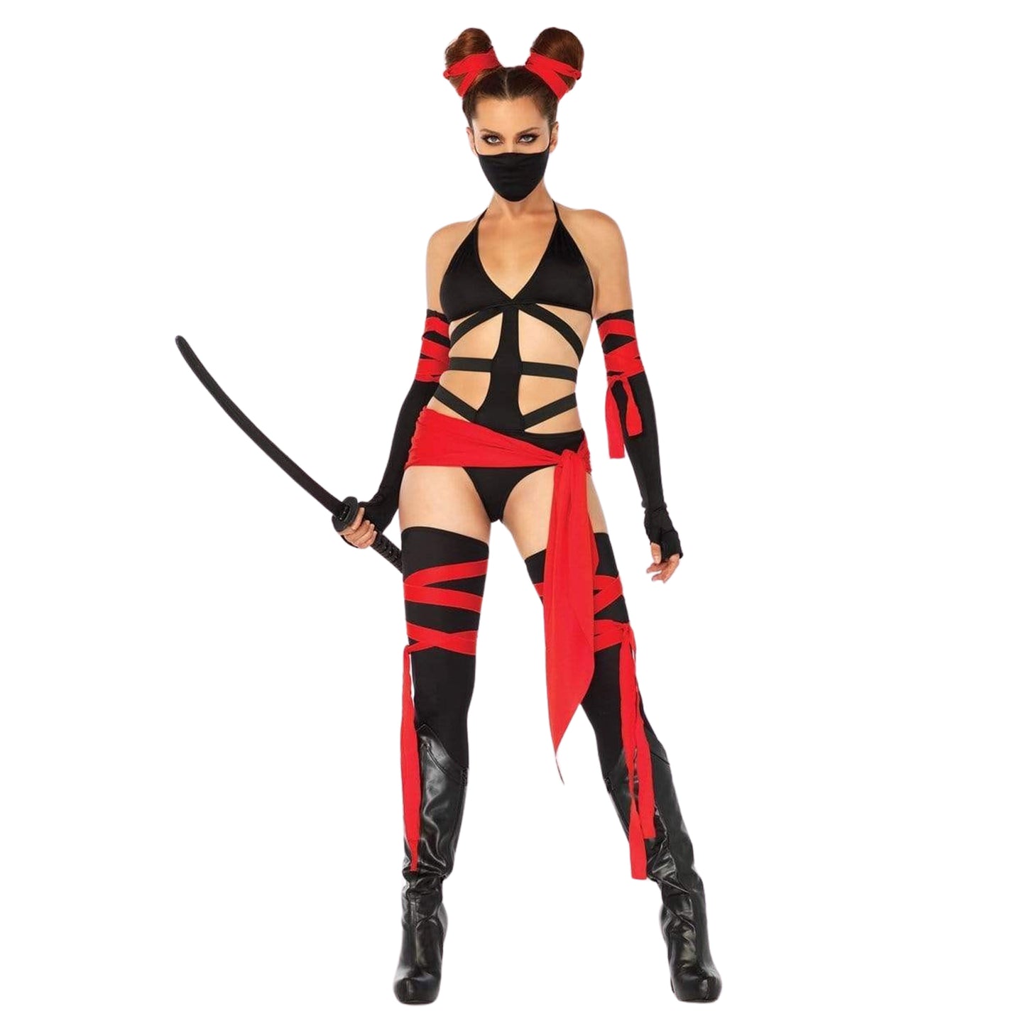 Killer Ninja   Costume XS  Black & Red