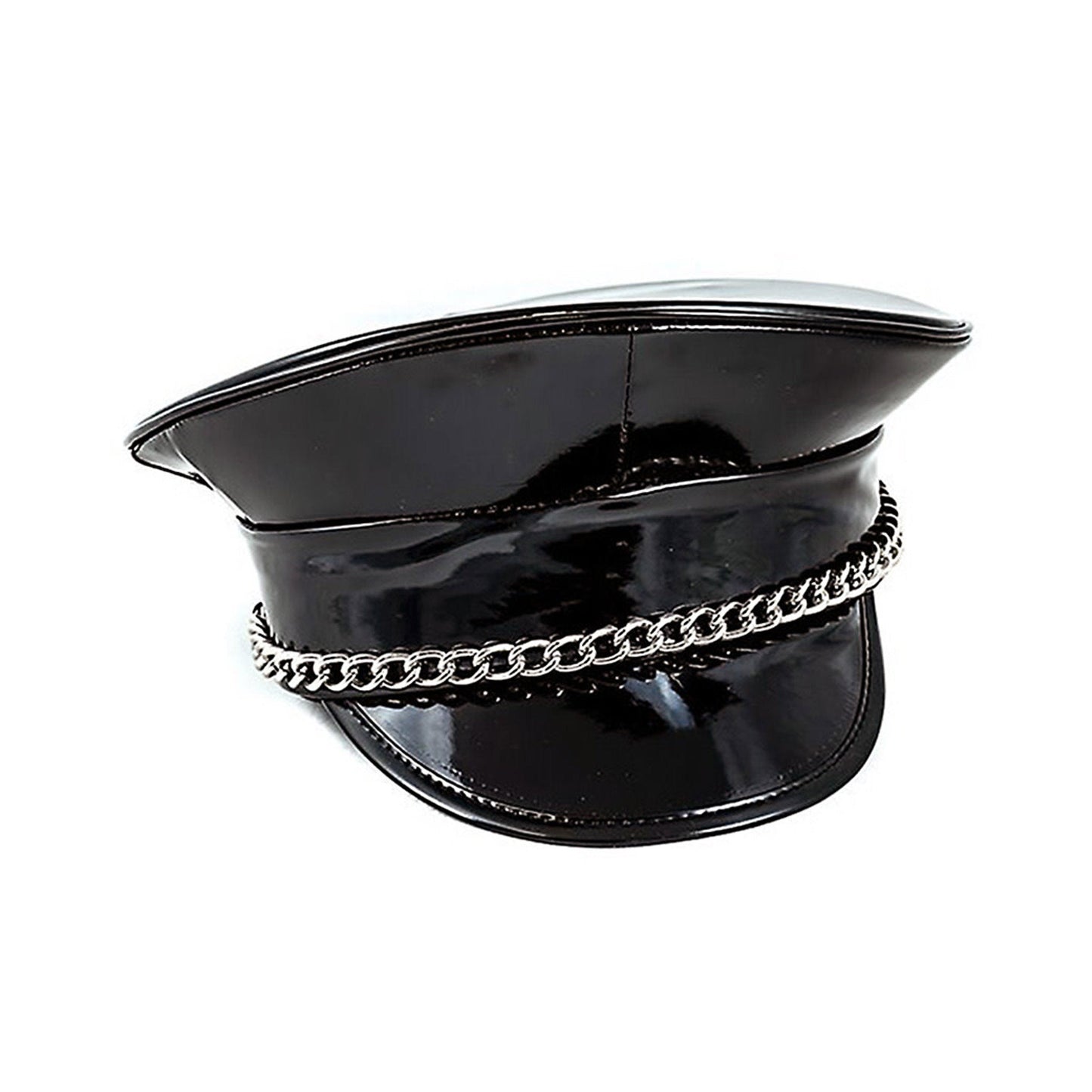 Patent Captain Hat With Chain