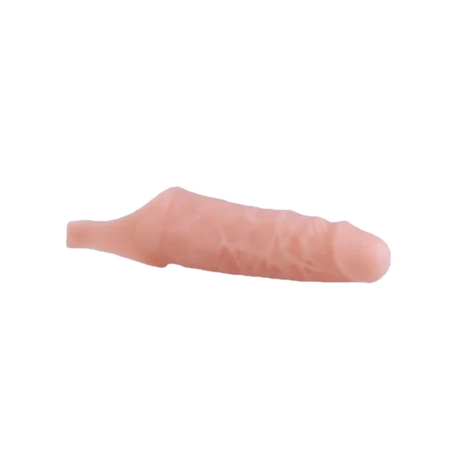 Cock Sheath Penis Extender with Ball Strap 9in - Vanilla