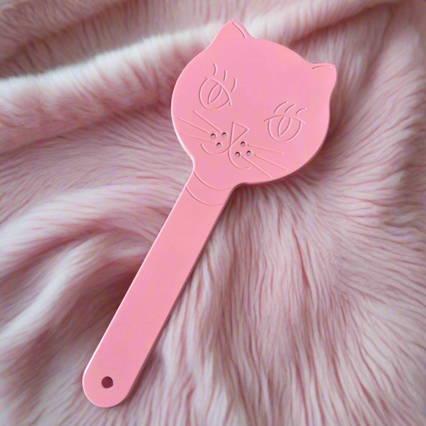 Kinky Kitty Cat Face Aluminum Spanking Paddle Pink