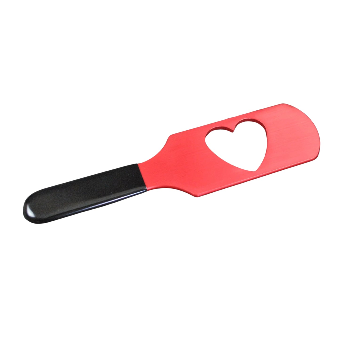 Red Cut-out Heart Ionized Aluminum Paddle & Rubber Handle