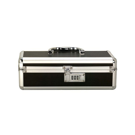 Keyless Lockable Metal Toy Case- Medium Black