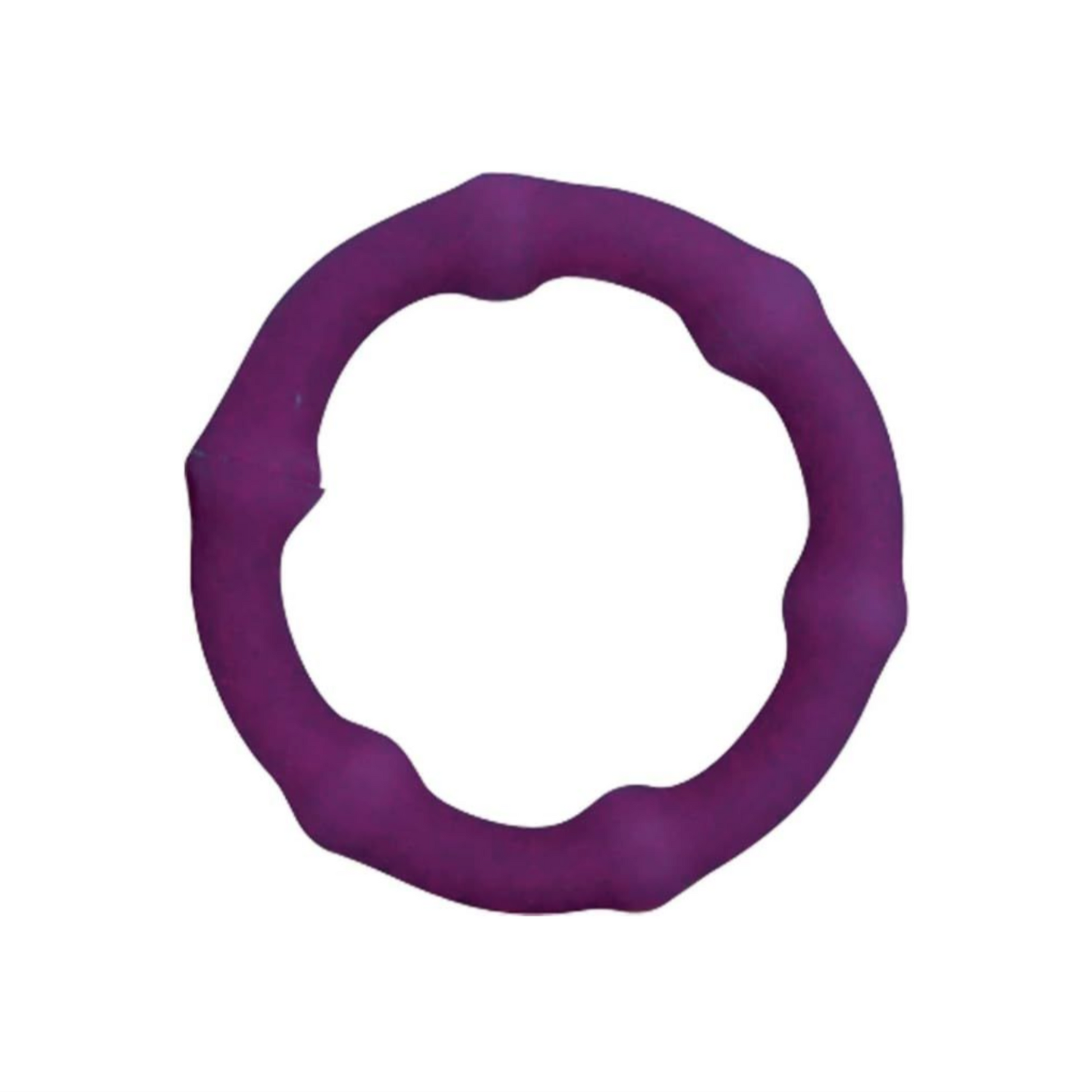 Purple beaded cock ring, stretchy 1.25in diameter silicone for enhanced performance