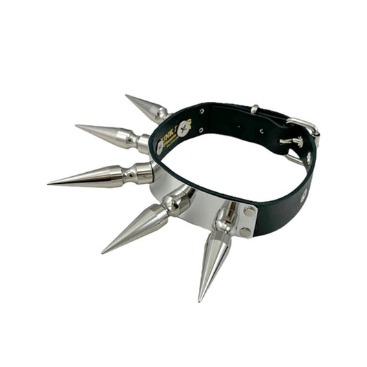 Metal Plate Hardcore XL Spike Choker 1-1/4" Wide