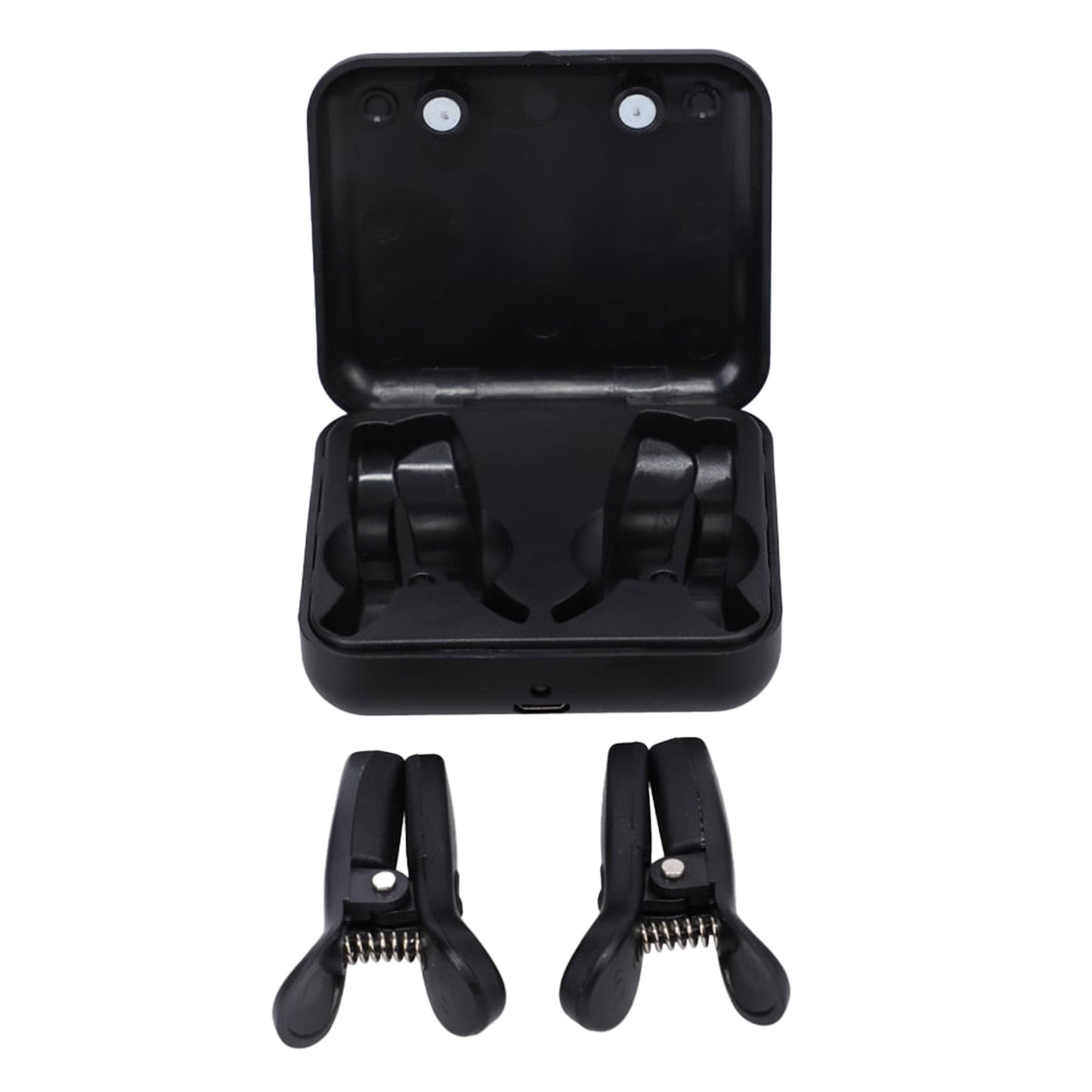 Wireless Vibrating Nipple Clamps with Rechargeable Case - Black