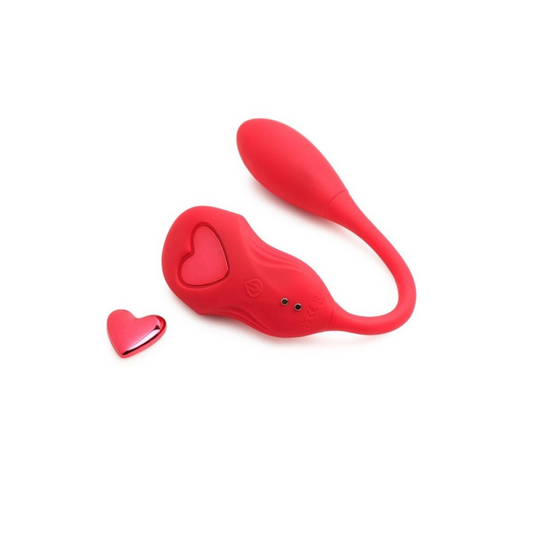 Red panty vibe, remote control, dual stimulation, premium silicone, discreet wear, 3 speeds, 7 patterns, G-spot pleasure.