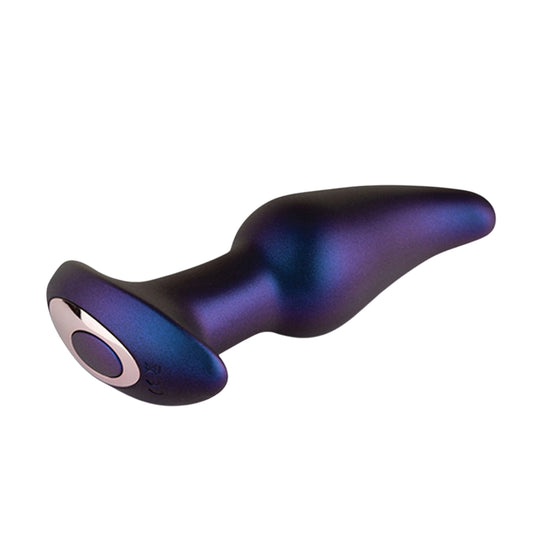 ASTEROID Space Explorer Rimming Rotating Curved Vibe Anal Plug- Iridescent Blue/Purple