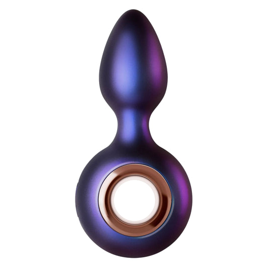 DEEP Space Explorer Ring Holder Anal Plug Vibe- Iridescent Blue/Purple