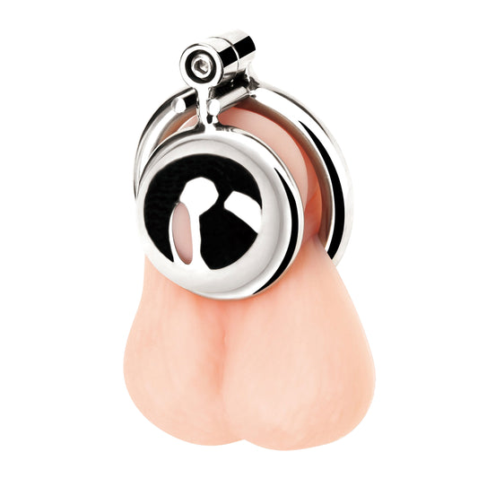 Micro Round Bubble Chastity Cage - Stainless Steel