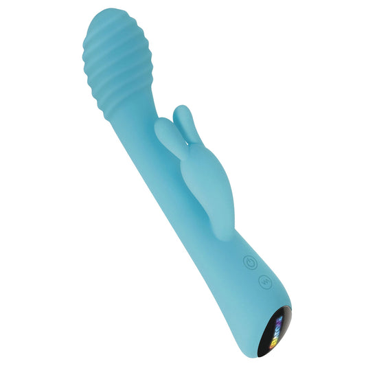 Aqua Bunny Silicone USB Rechargeable Rabbit Vibrator