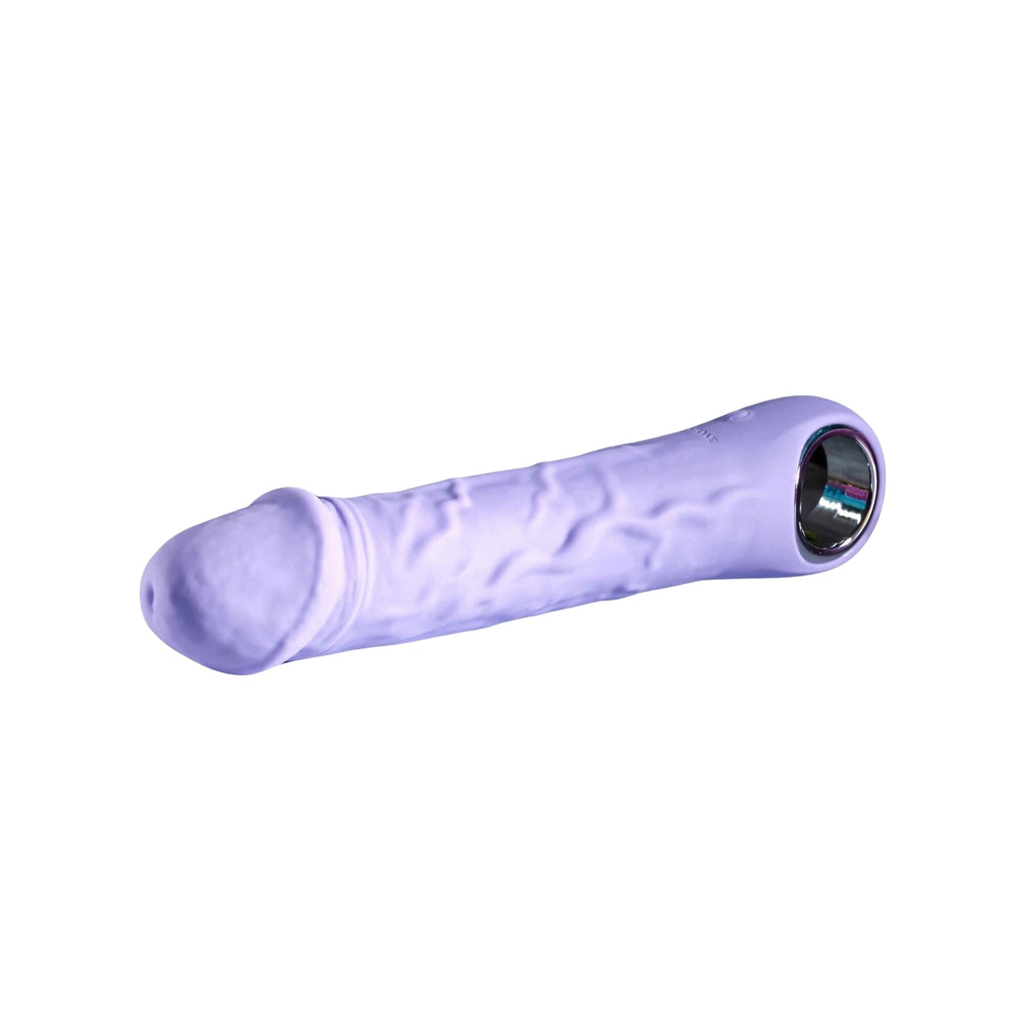 Ring Holder Rechargeable Bendable Silicone Vibrator Dildo- Lavender