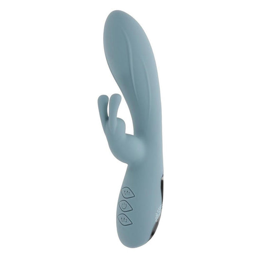 Boss Bunny Rechargeable Silicone Rabbit Vibrator - Blue