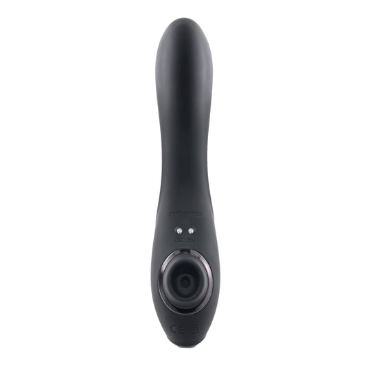 Rabbit Hole Rechargeable Silicone Triple Pleasure Vibrator - Black