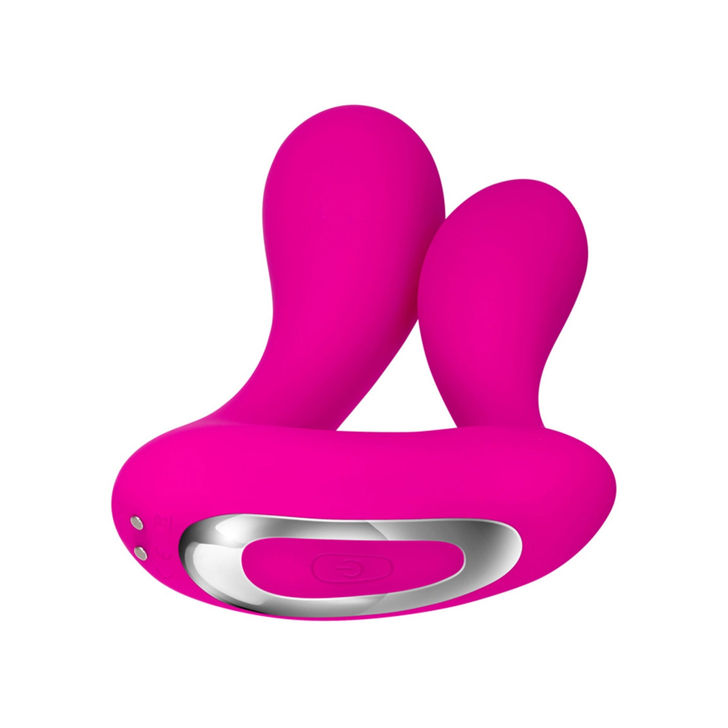 Adam & Eve Silicone Rechargeable Dual Entry Vibe With Remote Control - Pink