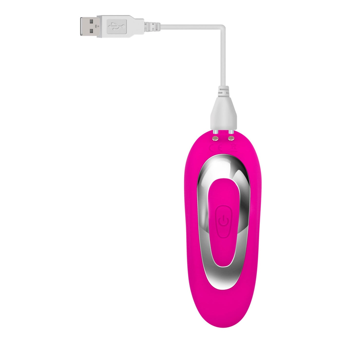 Adam & Eve Silicone Rechargeable Dual Entry Vibe With Remote Control - Pink