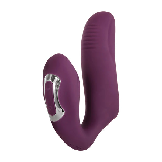 Helping Hand Dual Stimulation Finger Vibrator- Purple