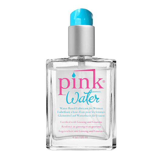 Pink Water Based Lubricant Glass Bottle with Pump