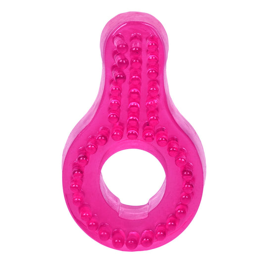 Pink super-stretch cock ring erotic nodules durable jelly material