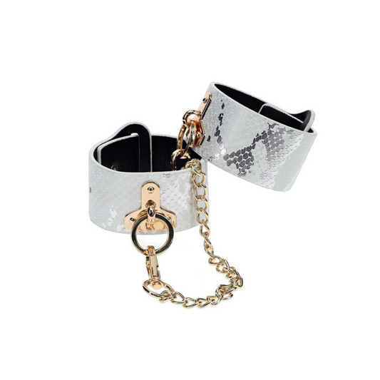 Metallic Croc Handcuffs | Stylish and functional cuffs for playful bondage