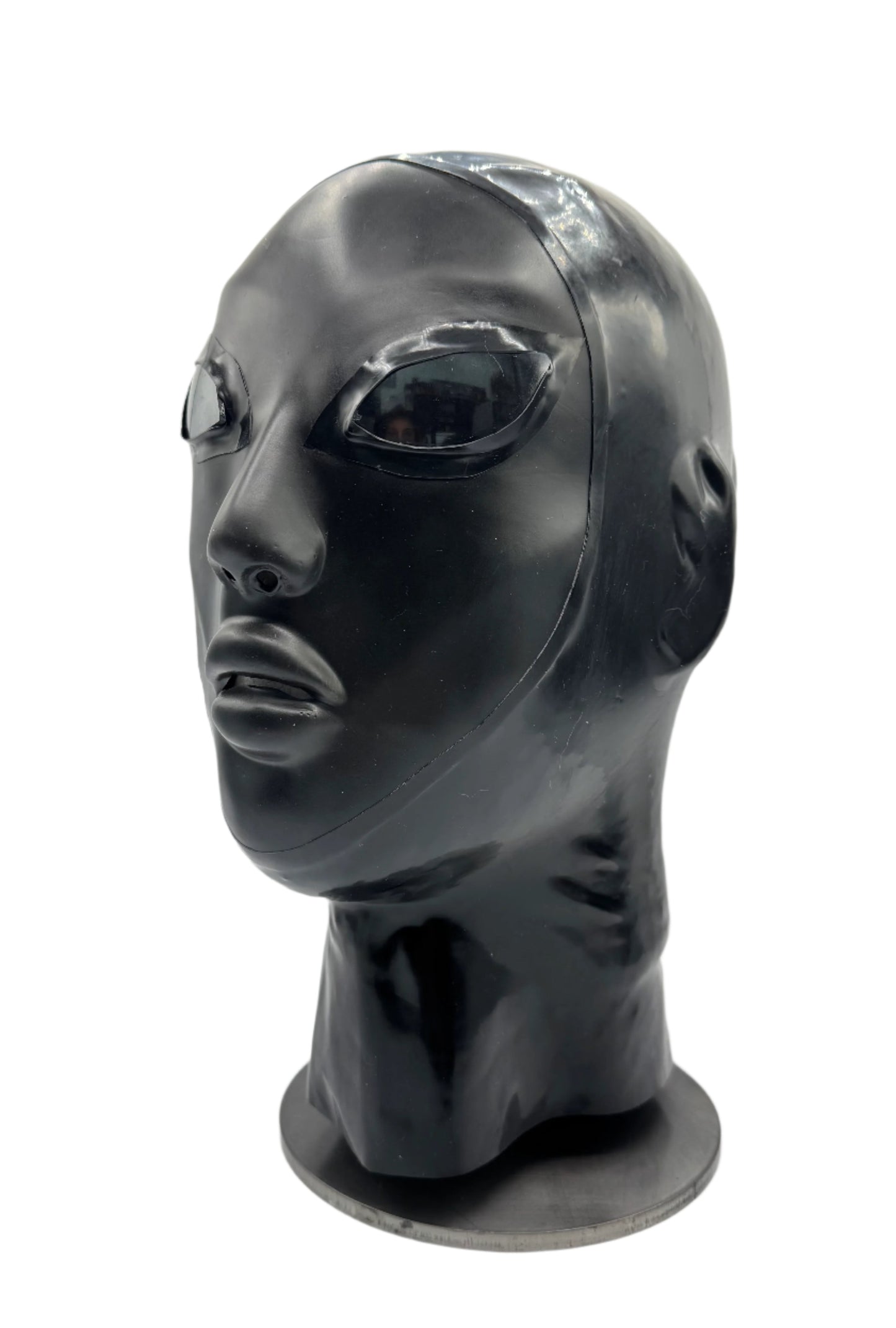 Latex Foam Alien Eyes Molded Latex Hood Black L