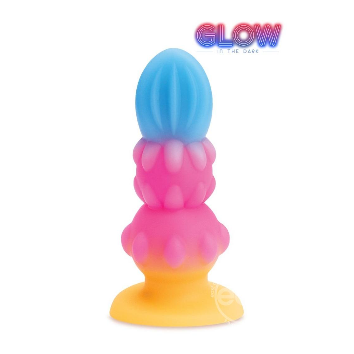 Alien Nation Sprite Silicone Anal Plug - Blue/Pink/Yellow