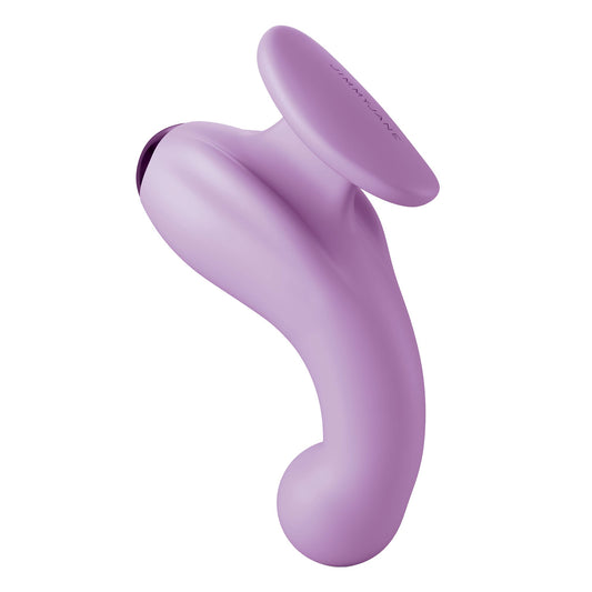 Bubble Head Curved Vibrator with Finger Grip- Purple