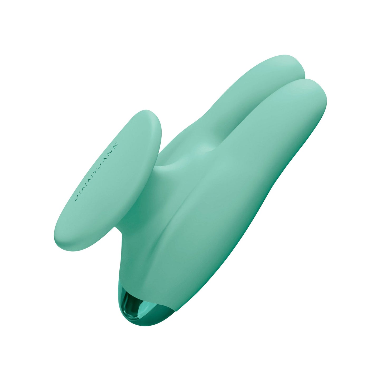 Bunny Ears Finger Grip Rechargeable Vibrator - Teal