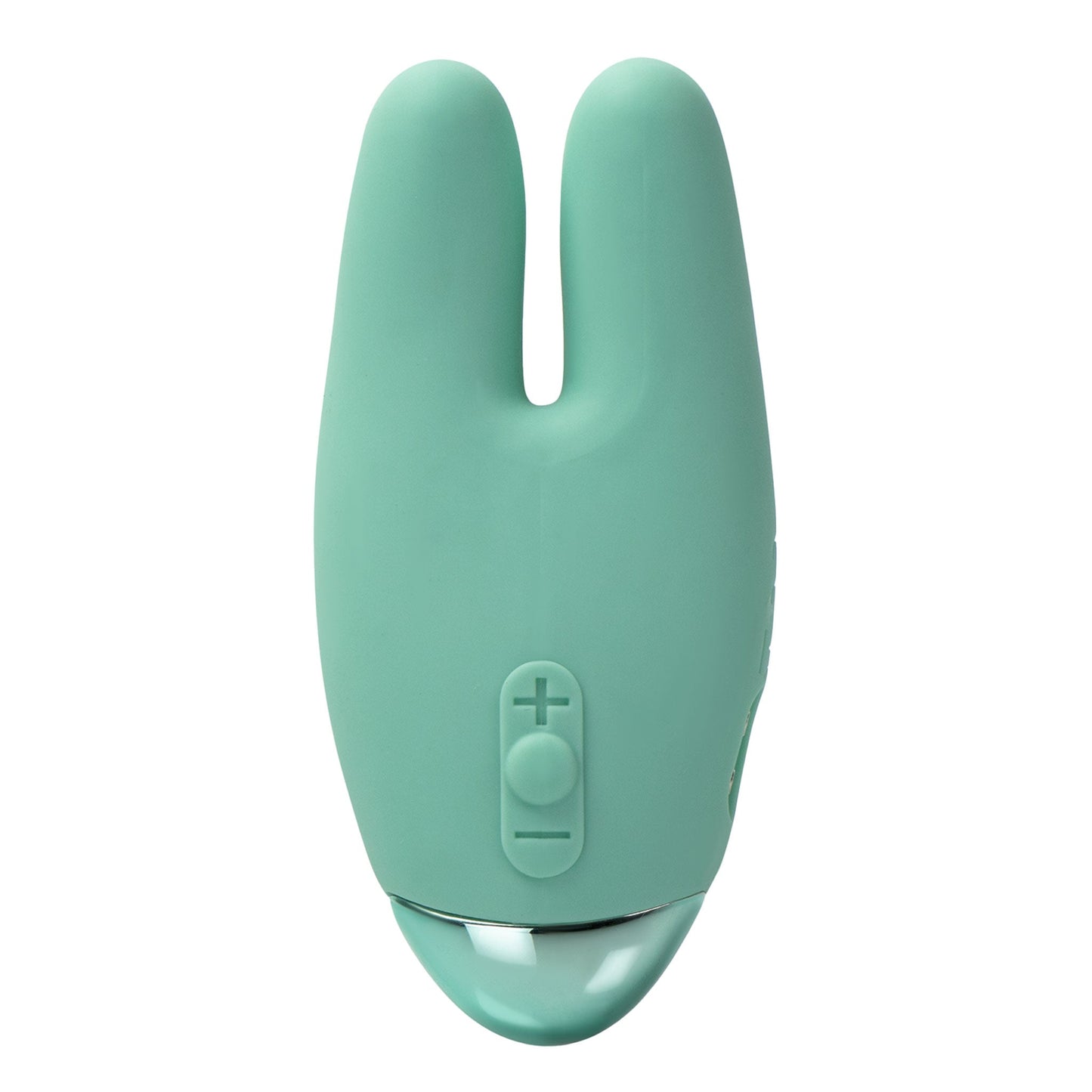 Bunny Ears Finger Grip Rechargeable Vibrator - Teal