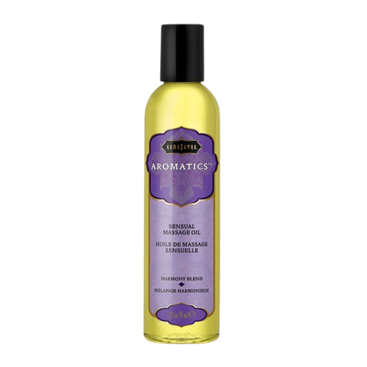 Aromatics Sensual Massage Oil in a sleek bottle with a smooth, nourishing formula, ideal for intimate massages, featuring a blend of essential oils for relaxation and enhanced sensual pleasure.