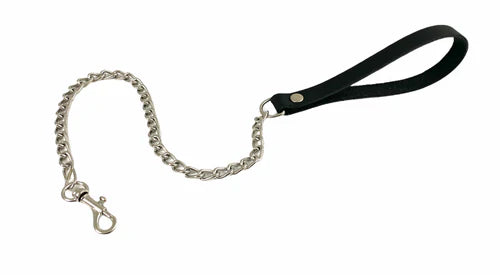 Saddle Leather Chain Leash