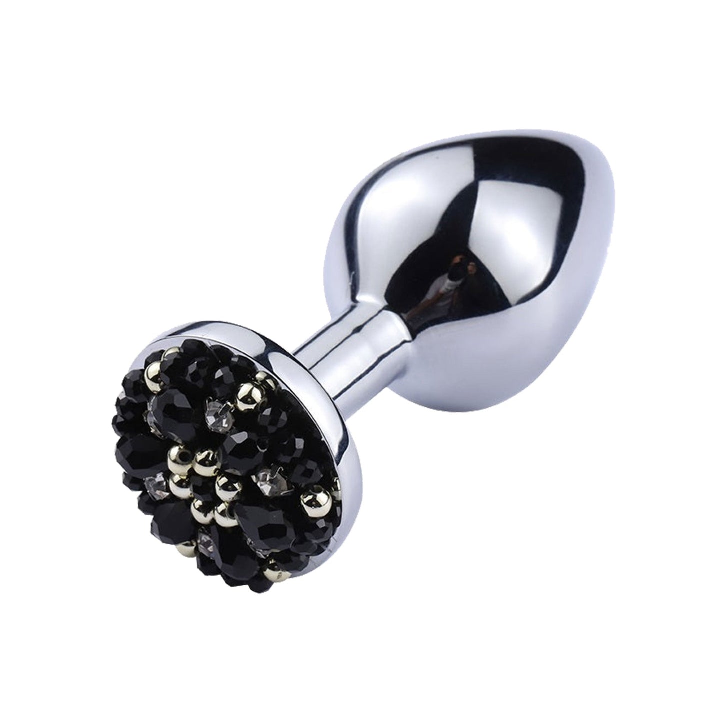 Exotic Black Beads Stainless Butt Plug