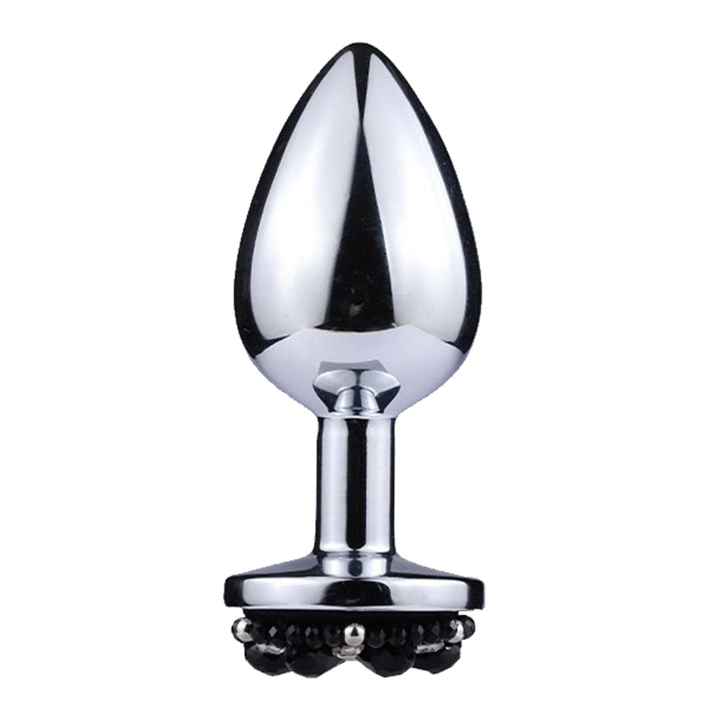 Exotic Black Beads Stainless Butt Plug