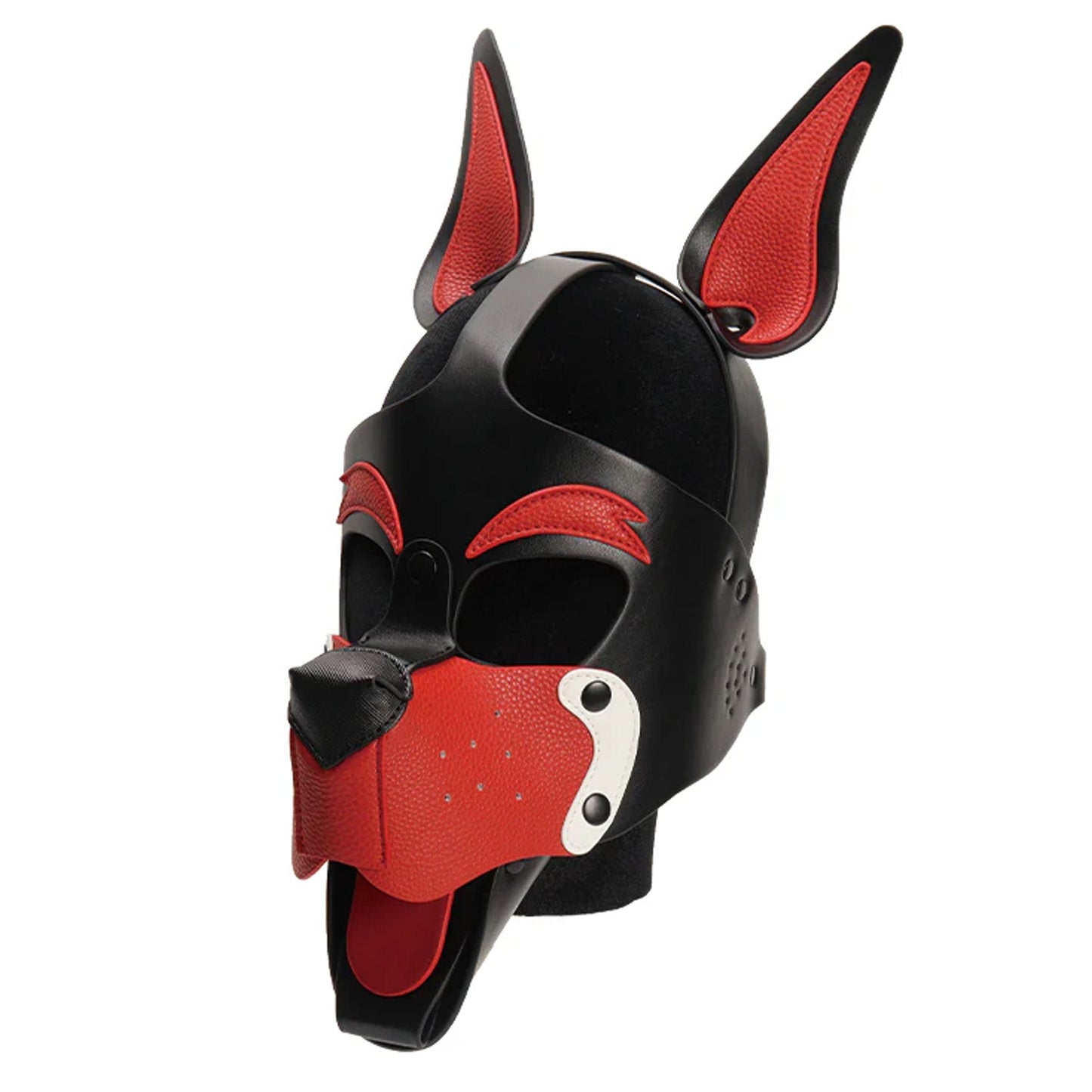 Two Tone Bondage Detachable Dog Head Harness Mask