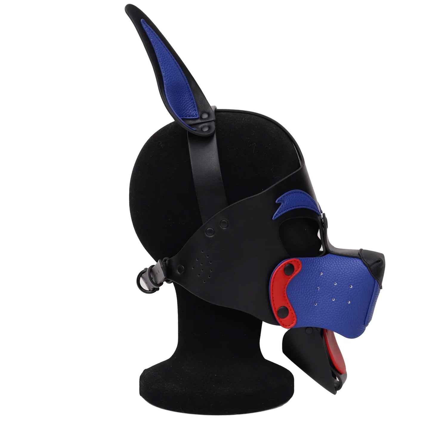 Two Tone Bondage Detachable Dog Head Harness Mask