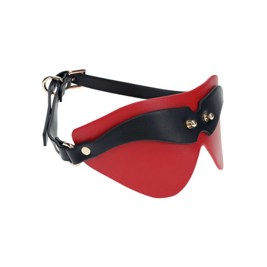 Two Tone Blindfold | Bonded leather with an iridescent finish for heightened sensory play