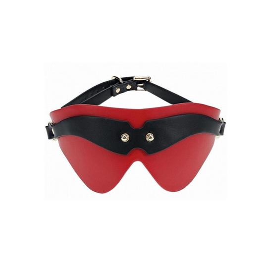 Two Tone Blindfold | Bonded leather with an iridescent finish for heightened sensory play