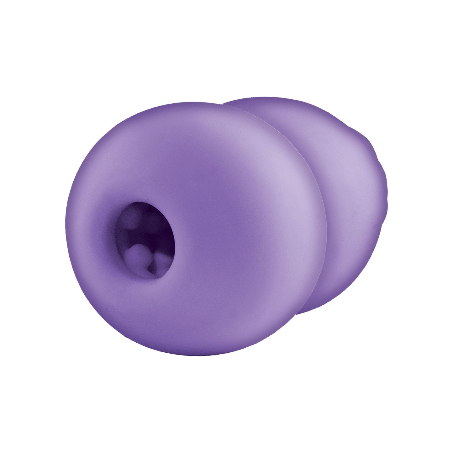 Heated Rose Rechargeable Hand Held Masturbator with Cover - Purple