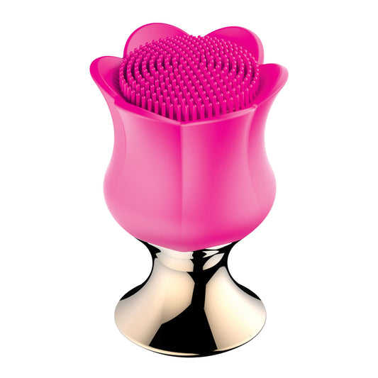 Goddess Flower Textured Vibrating Pollinator Massager- Fuchsia