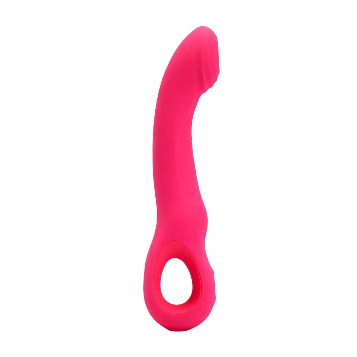 Tapping Curved Vibrator with Ring Holder- Pink