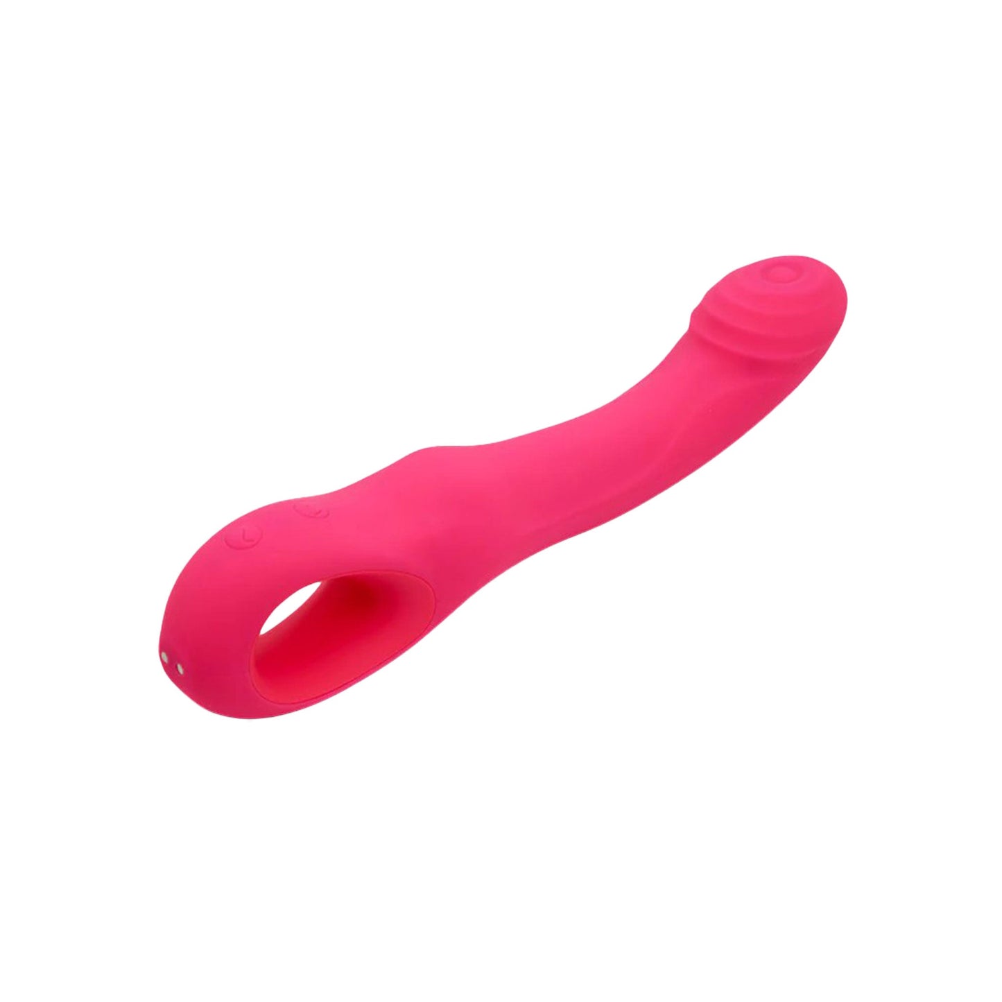 Tapping Curved Vibrator with Ring Holder- Pink