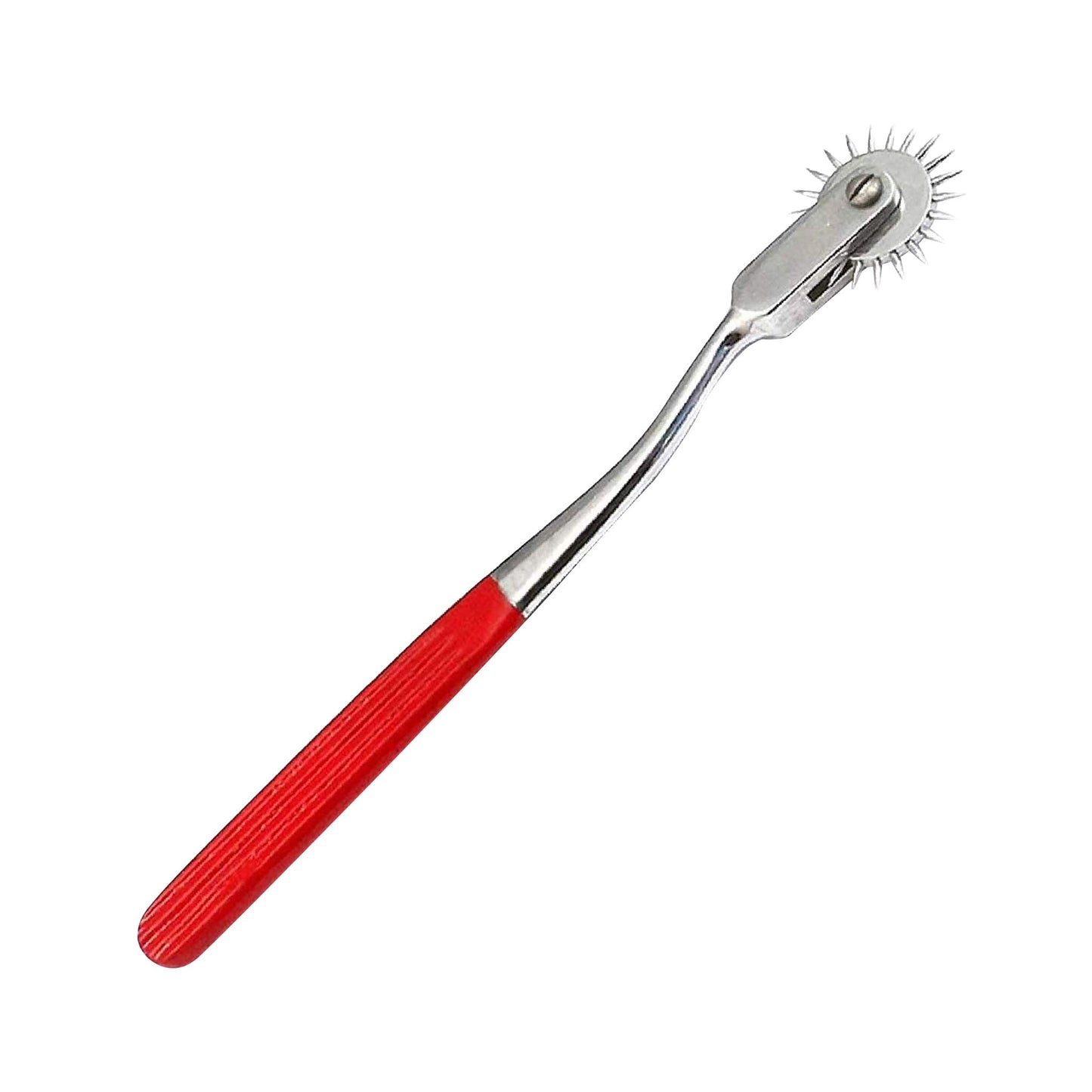 Stainless steel pinwheel spike spikes spiked torture medieval neuro neurological medical bdsm bondage gear equipment kinky-play adult-toys red