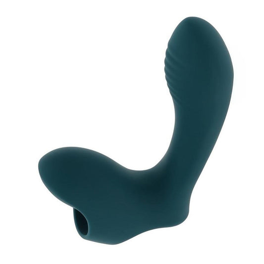 Finger Silicone Rechargeable G-Spot Vibrator - Green