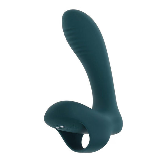 Finger Silicone Rechargeable G-Spot Vibrator - Green