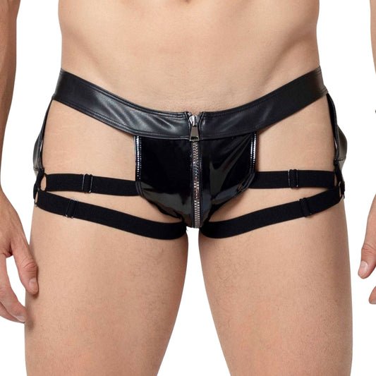 PVC Wetlook Adjustable Strappy Jockstrap