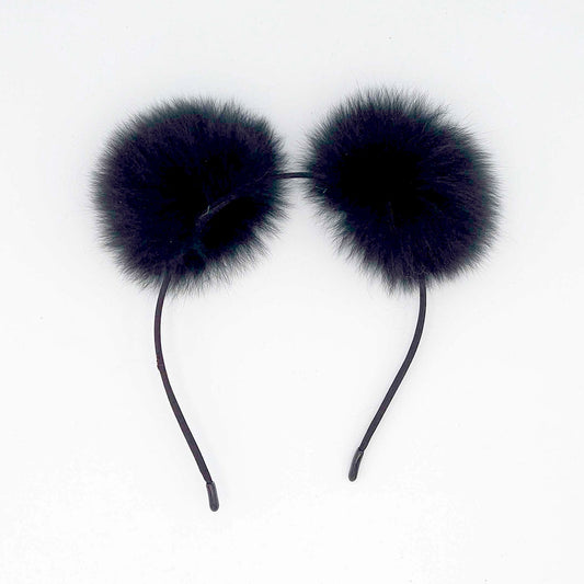 Fox fur cat ears headband hairband headgear pet-play lifestyle gifts accessories halloween black