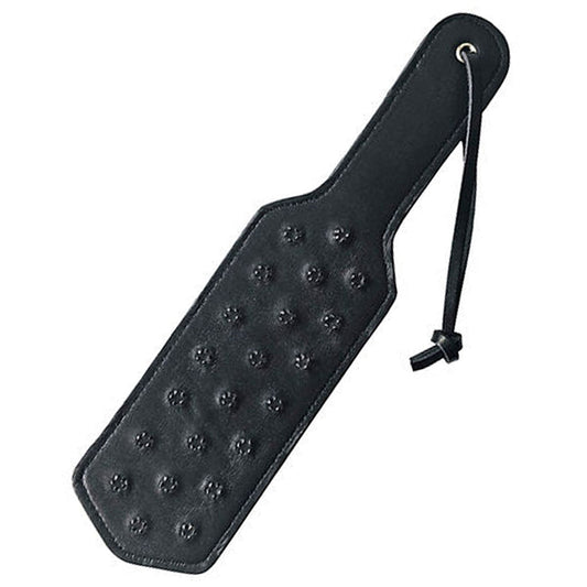 Leather Pin Prick Paddle - Black