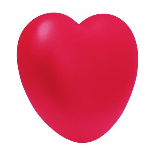 Pearl Heart Vibrator with Finger Hold Rechargeable Silicone - Red